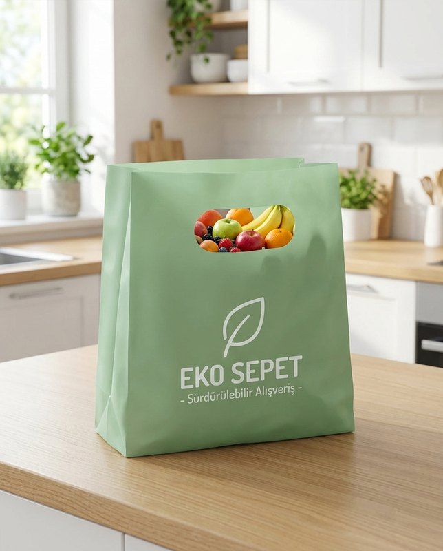 Ağır Yükler İçin Takviyeli Saplı Doğa Dostu Market Poşeti
